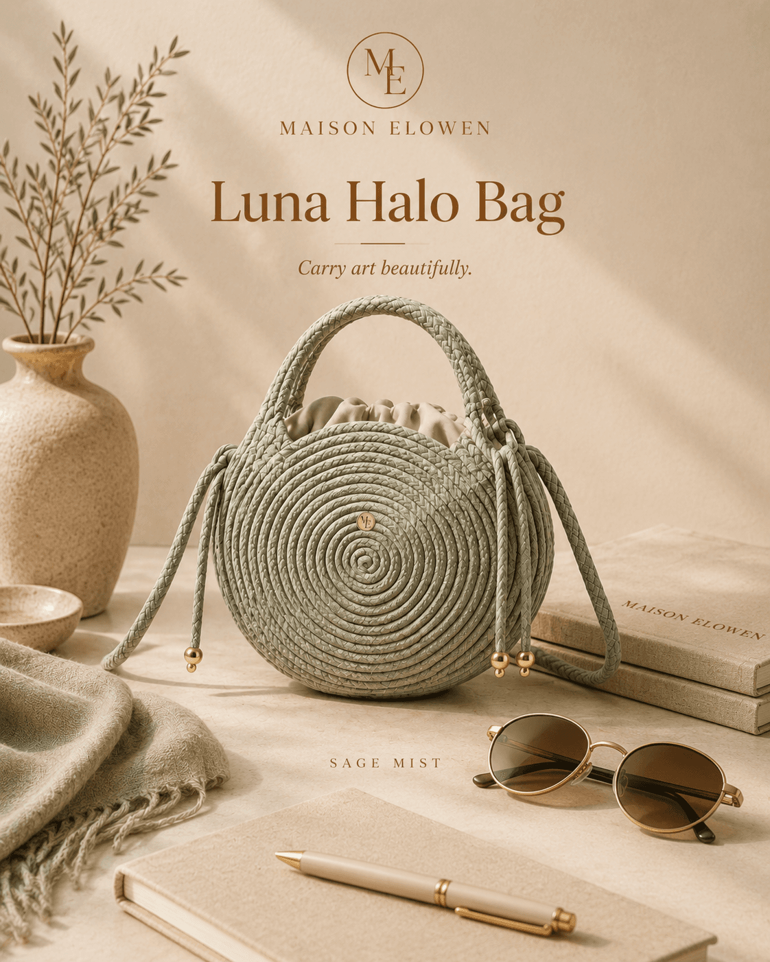 Luna Halo Bag — Sage Mist