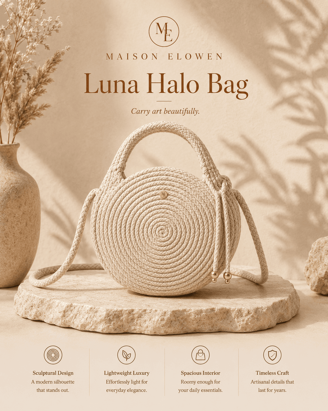 Luna Halo Bag — Sand Dune